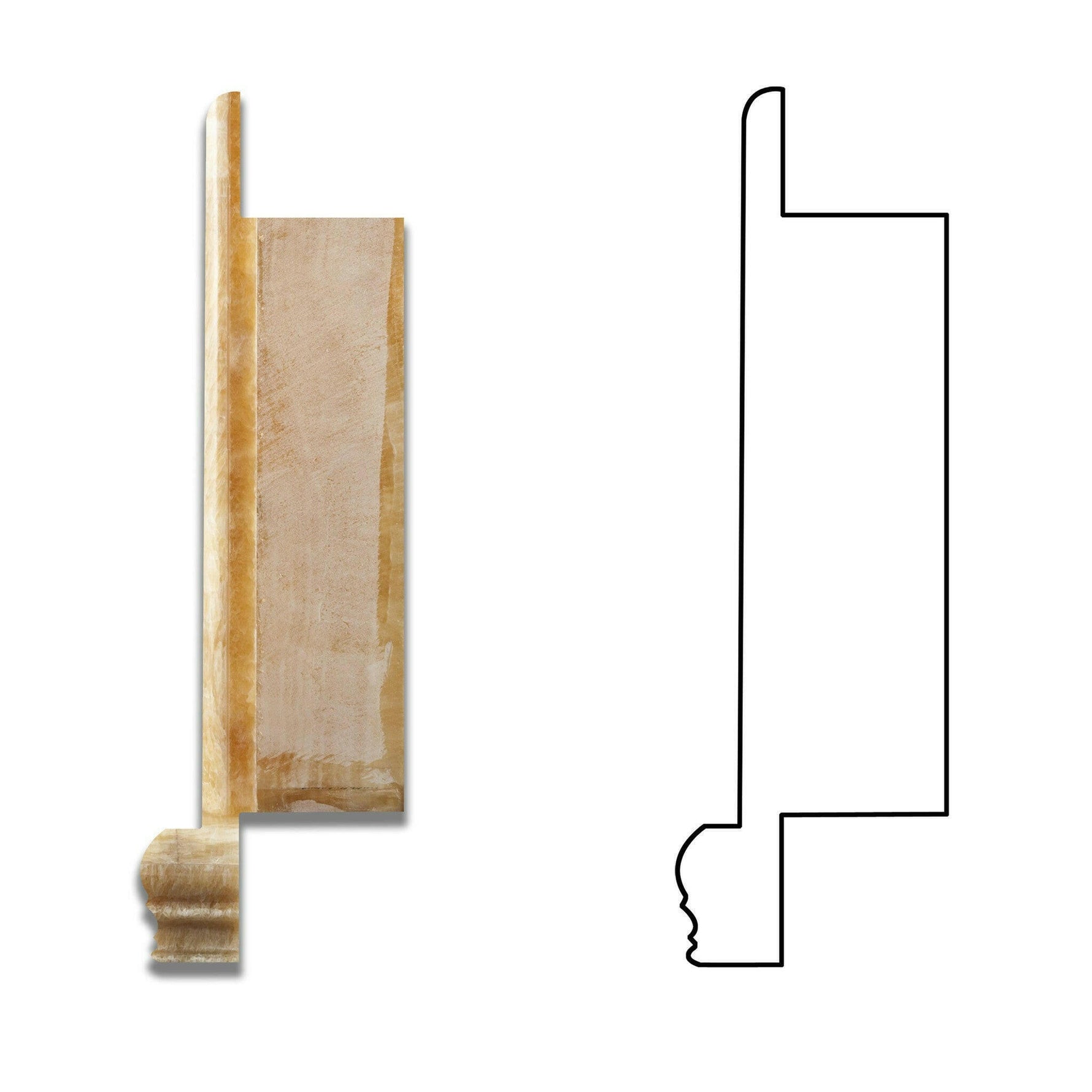 Honey Onyx Hand-Made Custom Shampoo Niche / Shelf - SMALL - Polished Honey Onyx Hand-Made Custom Shampoo Niche / Shelf - SMALL - Polished - American Tile Depot