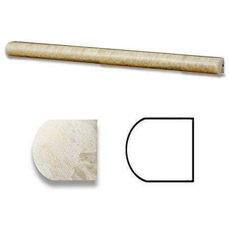 Honey Onyx Polished 3/4x12 Bullnose Liner Honey Onyx Polished 3/4x12 Bullnose Liner - American Tile Depot