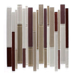Horizon Merlot Linear Glass Mosaic Tile Horizon Merlot Linear Glass Mosaic Tile - American Tile Depot
