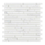 Horizon Sunrise Carrara White Linear Mosaic Wall Tile Horizon Sunrise Carrara White Linear Mosaic Wall Tile - American Tile Depot