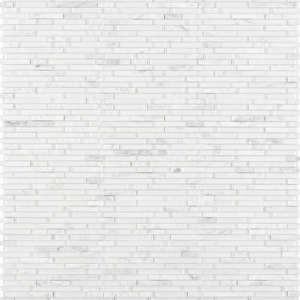 Horizon Sunrise Carrara White Linear Mosaic Wall Tile Horizon Sunrise Carrara White Linear Mosaic Wall Tile - American Tile Depot