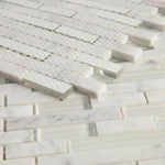 Horizon Sunrise Carrara White Linear Mosaic Wall Tile Horizon Sunrise Carrara White Linear Mosaic Wall Tile - American Tile Depot