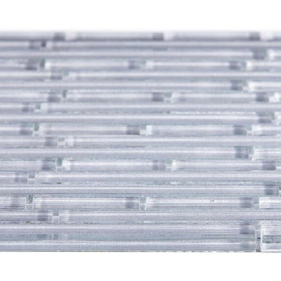 Horizon Sunrise Silver White Linear Glass Mosaic Wall Tile Horizon Sunrise Silver White Linear Glass Mosaic Wall Tile - American Tile Depot