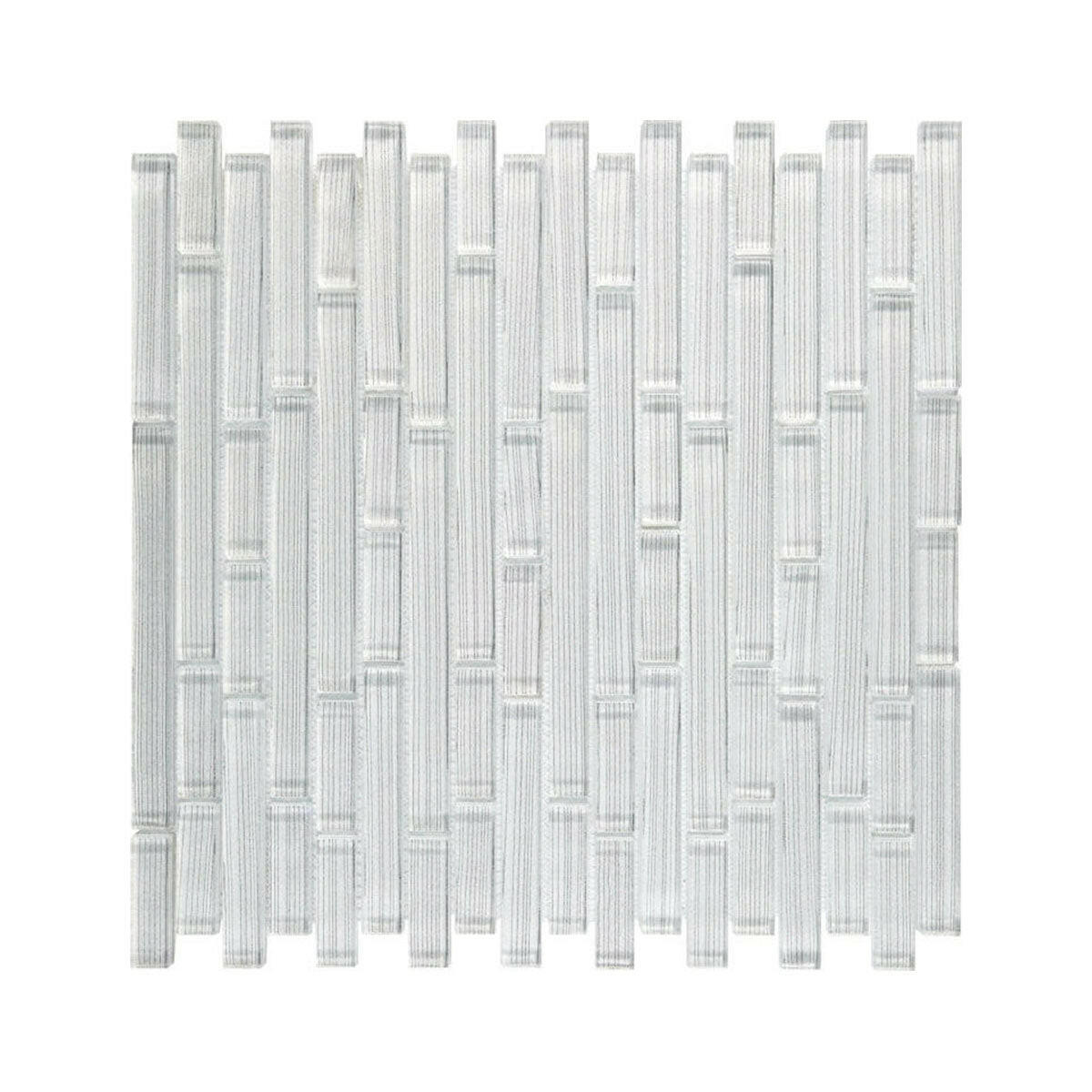 Horizon Sunrise Silver White Linear Glass Mosaic Wall Tile Horizon Sunrise Silver White Linear Glass Mosaic Wall Tile - American Tile Depot