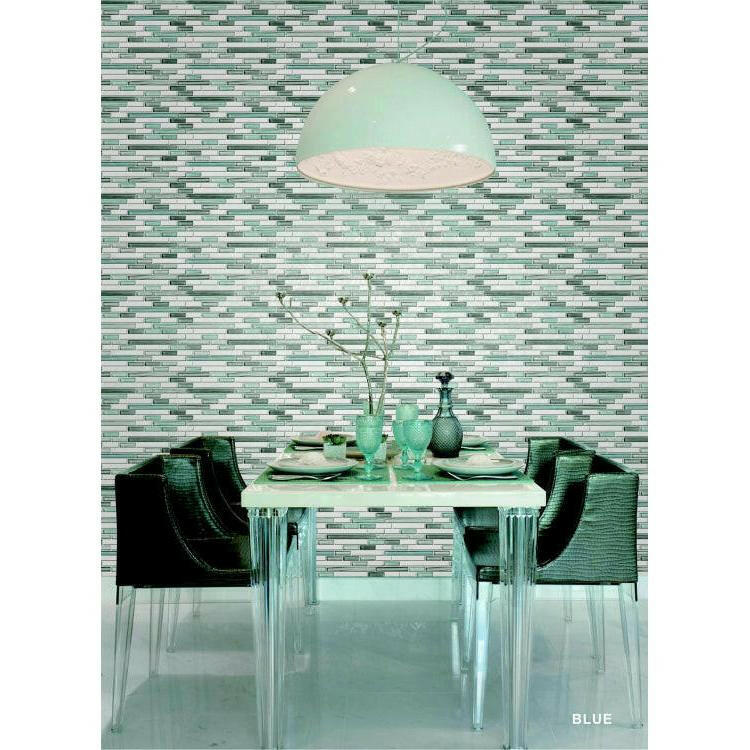 Horizon Sunset Blue Linear Mosaic Wall Tile Horizon Sunset Blue Linear Mosaic Wall Tile - American Tile Depot