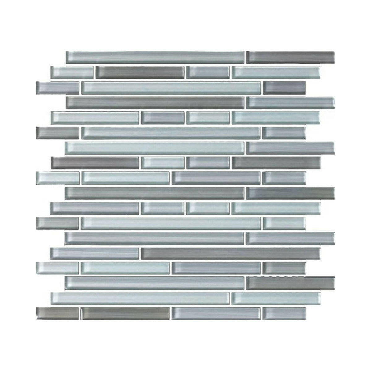 Horizon Sunset Grey Goose Linear Glass Mosaic Wall Tile Horizon Sunset Grey Goose Linear Glass Mosaic Wall Tile - American Tile Depot