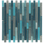 Horizon Sunset Rain Heavy Glossy Linear Glass Mosaic Tile Horizon Sunset Rain Heavy Glossy Linear Glass Mosaic Tile - American Tile Depot