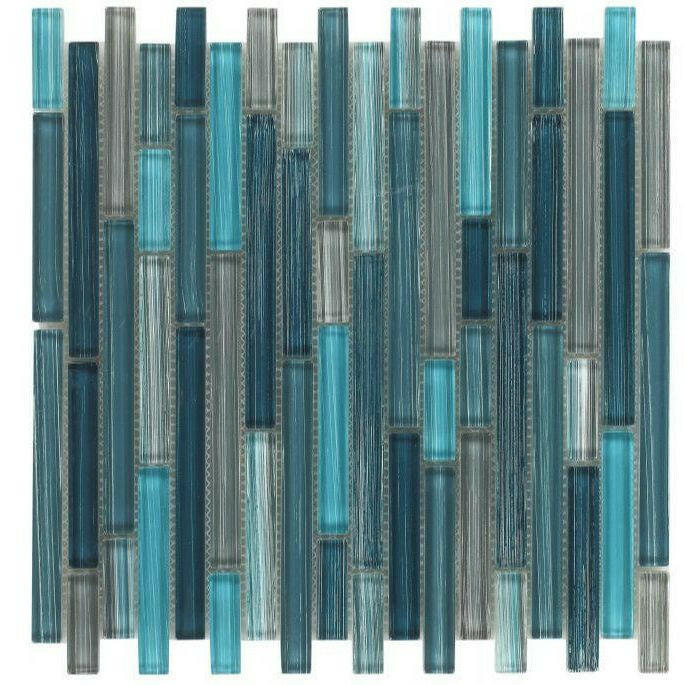 Horizon Sunset Rain Heavy Glossy Linear Glass Mosaic Tile Horizon Sunset Rain Heavy Glossy Linear Glass Mosaic Tile - American Tile Depot