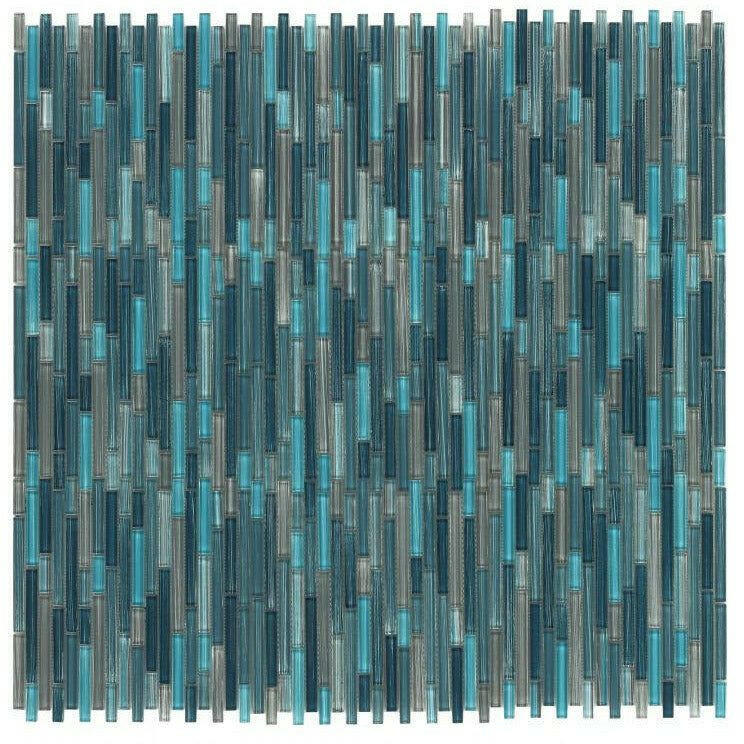 Horizon Sunset Rain Heavy Glossy Linear Glass Mosaic Tile Horizon Sunset Rain Heavy Glossy Linear Glass Mosaic Tile - American Tile Depot