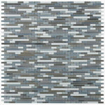 Horizon Sunset Rain Sky Glossy Linear Glass Mosaic Wall Tile Horizon Sunset Rain Sky Glossy Linear Glass Mosaic Wall Tile - American Tile Depot