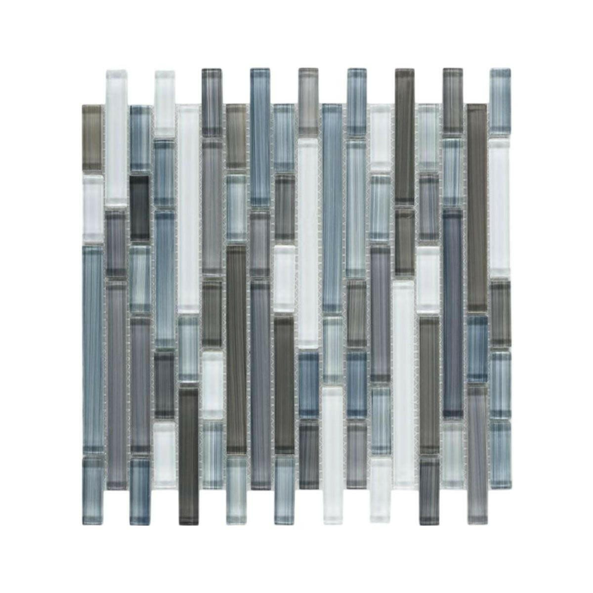 Horizon Sunset Rain Sky Glossy Linear Glass Mosaic Wall Tile Horizon Sunset Rain Sky Glossy Linear Glass Mosaic Wall Tile - American Tile Depot