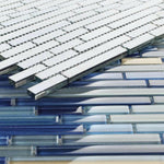 Horizon Sunset Sapphire Glossy Linear Glass Mosaic Tile Horizon Sunset Sapphire Glossy Linear Glass Mosaic Tile - American Tile Depot