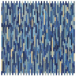 Horizon Sunset Sapphire Glossy Linear Glass Mosaic Tile Horizon Sunset Sapphire Glossy Linear Glass Mosaic Tile - American Tile Depot