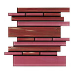 Horizon Wild Rose Linear Glass Mosaic Tile Horizon Wild Rose Linear Glass Mosaic Tile - American Tile Depot