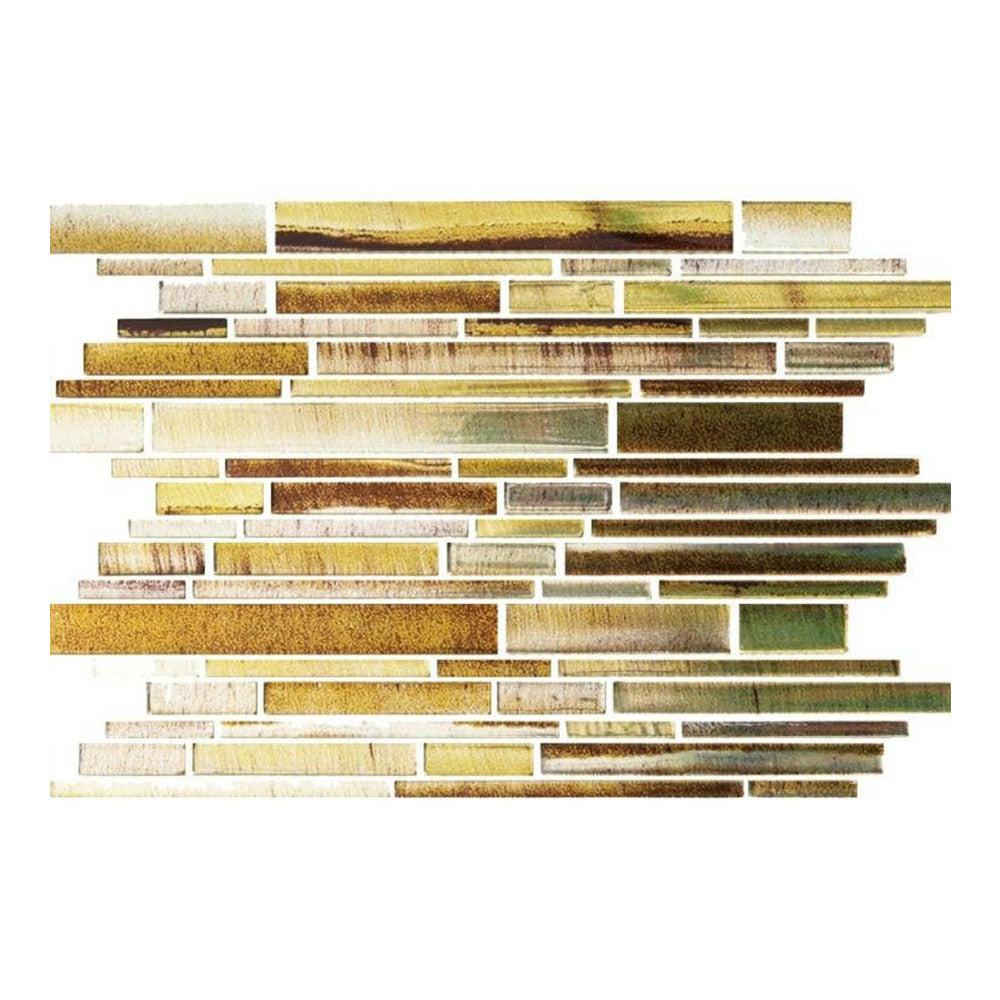 Horizon Zodiac Peridot Linear Glass Mosaic Tile Horizon Zodiac Peridot Linear Glass Mosaic Tile - American Tile Depot