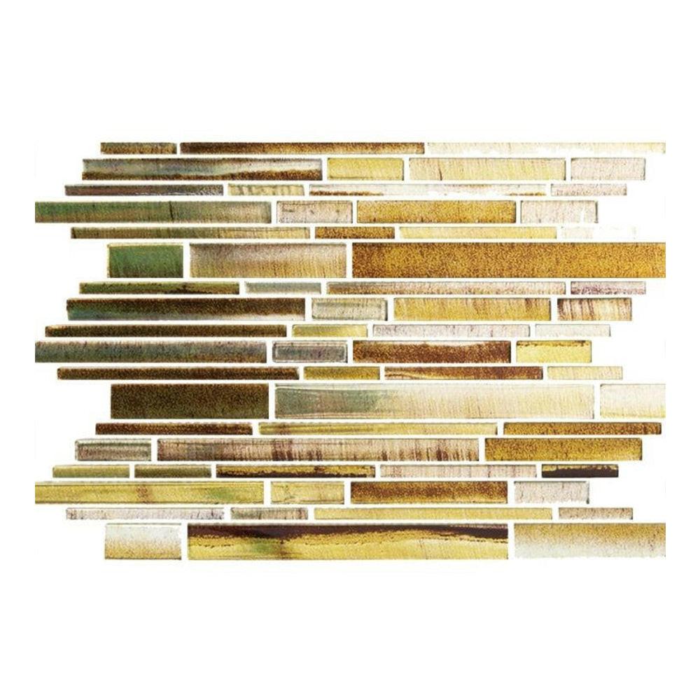 Horizon Zodiac Peridot Linear Glass Mosaic Tile Horizon Zodiac Peridot Linear Glass Mosaic Tile - American Tile Depot