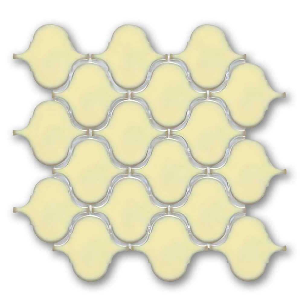 Hulu Ivory Arabesque Porcelain Mosaic Tile Hulu Ivory Arabesque Porcelain Mosaic Tile - American Tile Depot