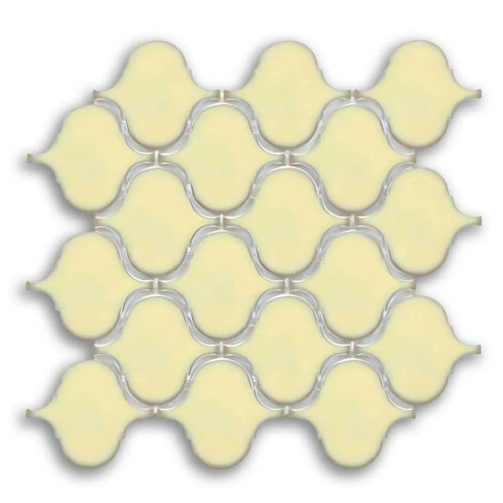 Hulu Ivory Arabesque Porcelain Mosaic Tile Hulu Ivory Arabesque Porcelain Mosaic Tile - American Tile Depot