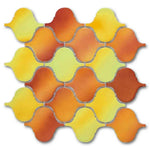 Hulu Orange Arabesque Porcelain Mosaic Tile Hulu Orange Arabesque Porcelain Mosaic Tile - American Tile Depot