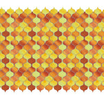 Hulu Orange Arabesque Porcelain Mosaic Tile Hulu Orange Arabesque Porcelain Mosaic Tile - American Tile Depot