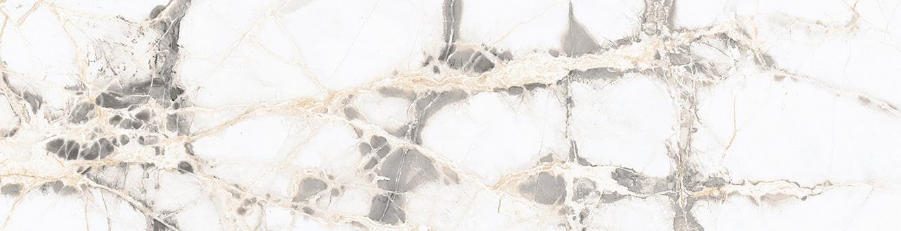 3x12 Palma White Marble Look Ceramic Bullnose Tile 3x12 Palma White Marble Look Ceramic Bullnose Tile - American Tile Depot