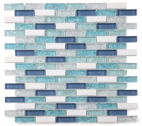 Iceberg Royal Blue Glass Mosaic Wall Tile