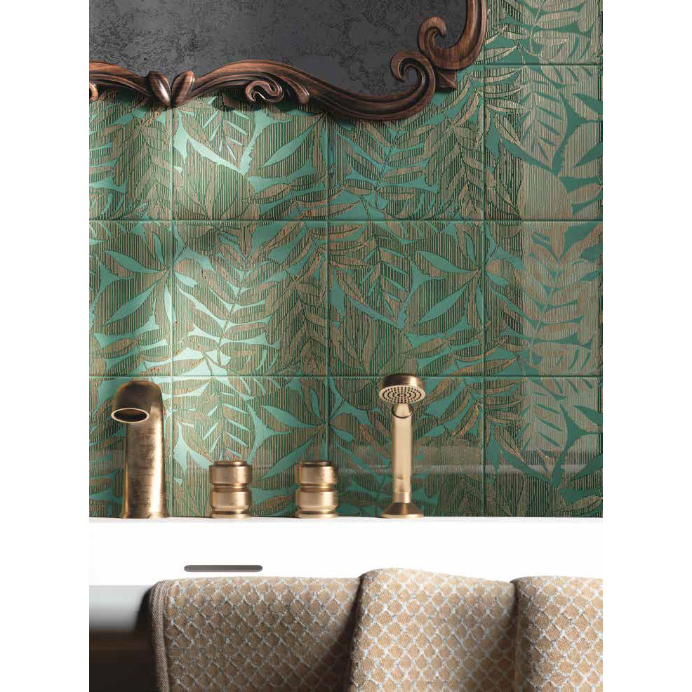 8x8 Inserto Diadema Lauro Glossy Ceramic Wall Tile