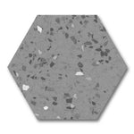Inspire Grey Matte Terrazzo Look 8" Hexagon Porcelain Tile Inspire Grey Matte Terrazzo Look 8" Hexagon Porcelain Tile - American Tile Depot