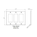 Italian Calacatta Gold Marble Triple Rocker Switch Wall Plate / Switch Plate / Cover - Honed Italian Calacatta Gold Marble Triple Rocker Switch Wall Plate / Switch Plate / Cover - Honed - American Tile Depot