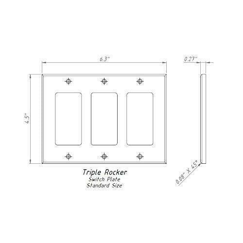 Italian Calacatta Gold Marble Triple Rocker Switch Wall Plate / Switch Plate / Cover - Honed Italian Calacatta Gold Marble Triple Rocker Switch Wall Plate / Switch Plate / Cover - Honed - American Tile Depot