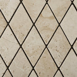 Ivory Travertine 2x4 Tumbled Diamond Mosaic Tile Ivory Travertine 2x4 Tumbled Diamond Mosaic Tile - American Tile Depot