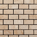 Ivory Travertine Baby Brick Tumbled Mosaic Tile Ivory Travertine Baby Brick Tumbled Mosaic Tile - American Tile Depot