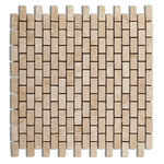 Ivory Travertine Baby Brick Tumbled Mosaic Tile Ivory Travertine Baby Brick Tumbled Mosaic Tile - American Tile Depot