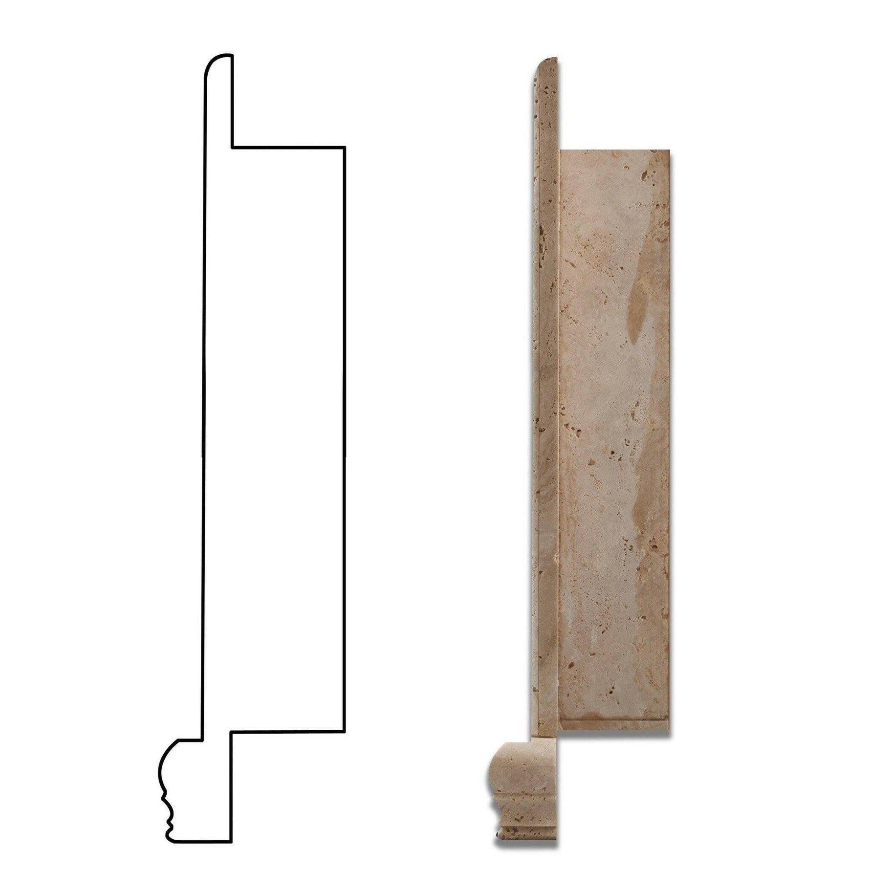 Ivory Travertine Hand-Made Custom Shampoo Niche / Shelf - LARGE - Polished Ivory Travertine Hand-Made Custom Shampoo Niche / Shelf - LARGE - Polished - American Tile Depot