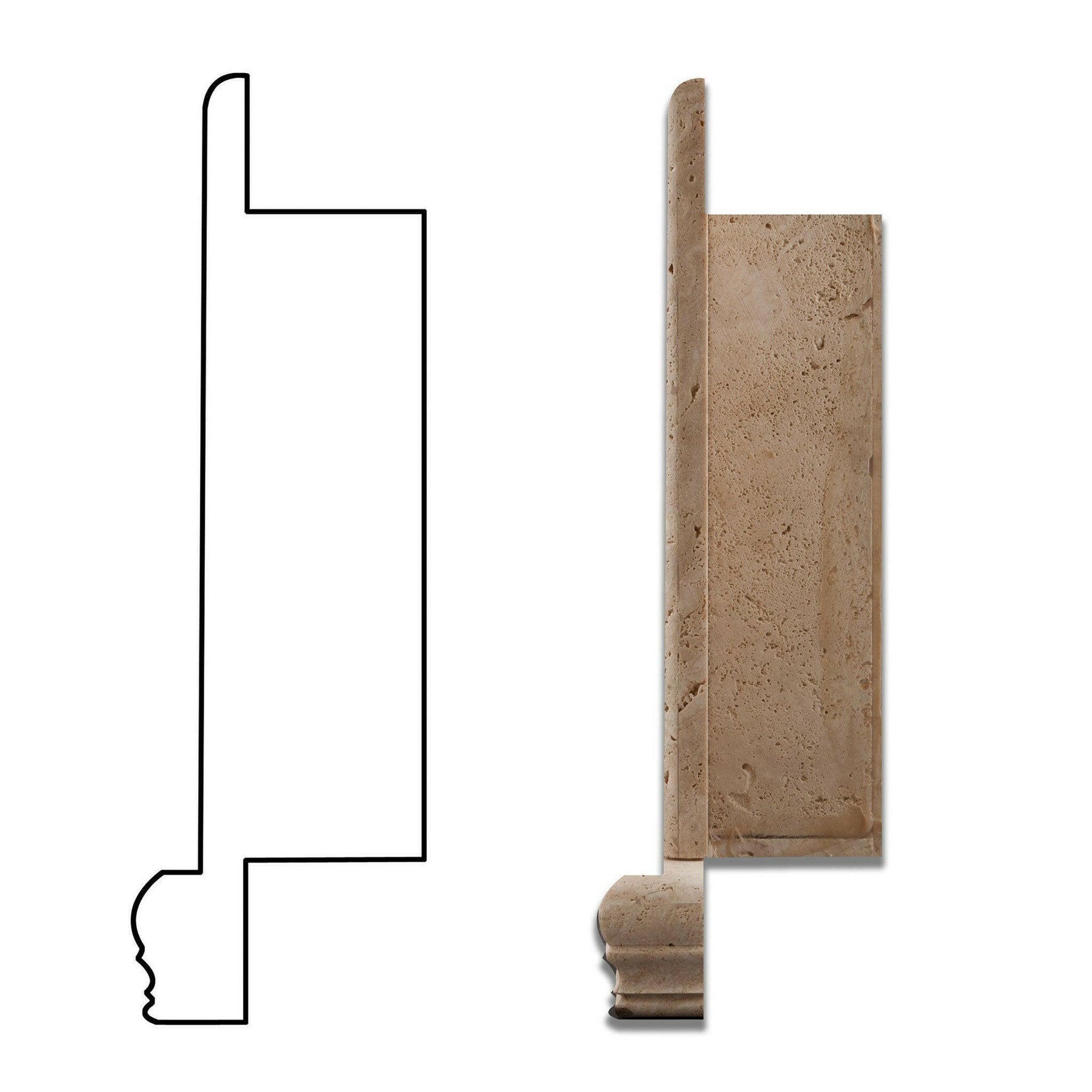Ivory Travertine Hand-Made Custom Shampoo Niche / Shelf - SMALL - Polished Ivory Travertine Hand-Made Custom Shampoo Niche / Shelf - SMALL - Polished - American Tile Depot