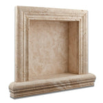 Ivory Travertine Hand-Made Custom Shampoo Niche / Shelf - SMALL - Polished Ivory Travertine Hand-Made Custom Shampoo Niche / Shelf - SMALL - Polished - American Tile Depot