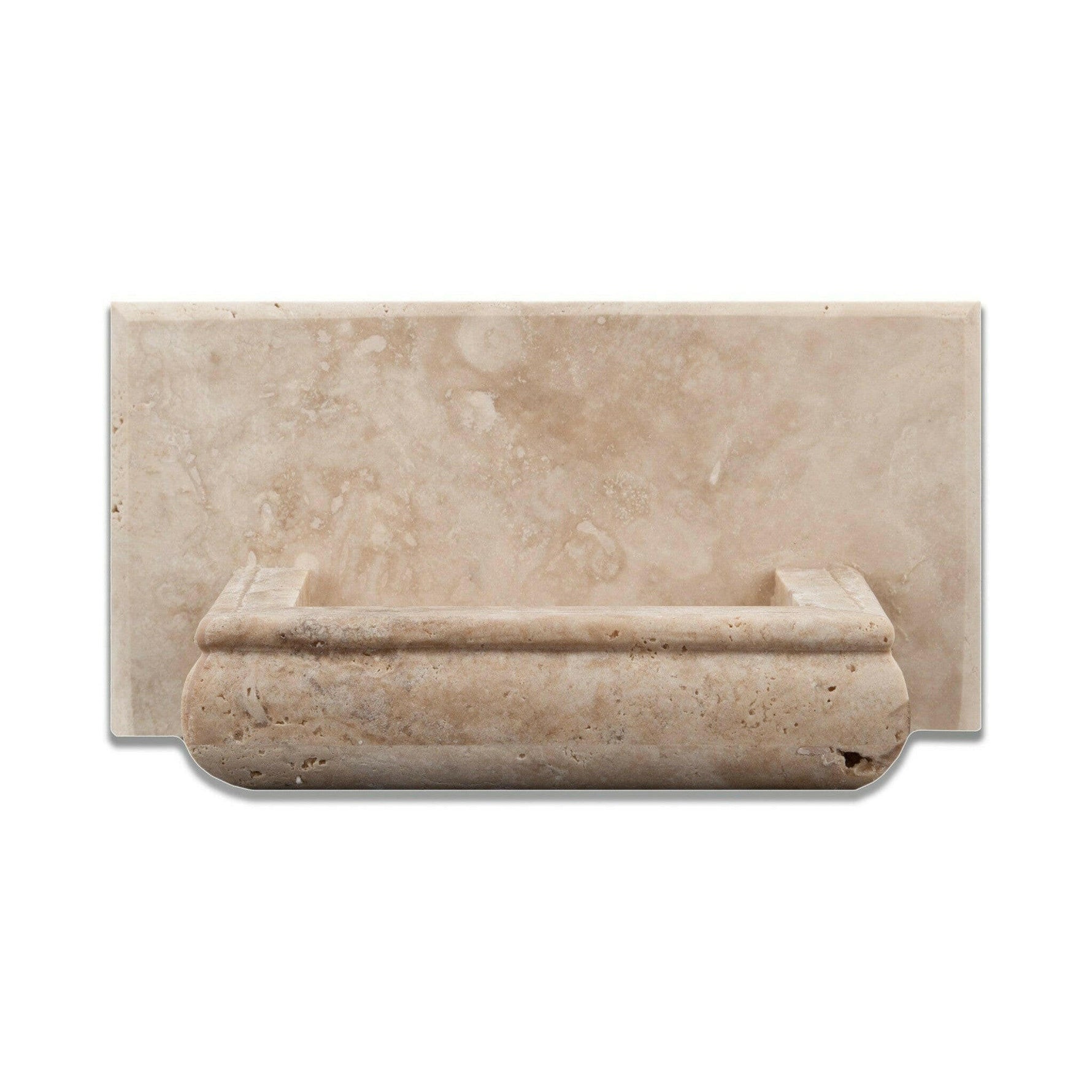 Ivory Travertine Hand-Made Custom Soap Holder - Soap Dish - Honed Ivory Travertine Hand-Made Custom Soap Holder - Soap Dish - Honed - American Tile Depot