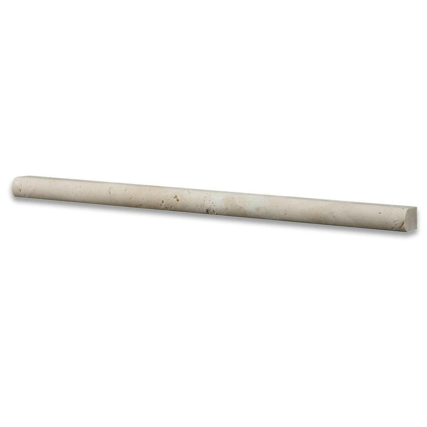 Ivory Travertine Honed 1/2x12 Pencil Liner Ivory Travertine Honed 1/2x12 Pencil Liner - American Tile Depot