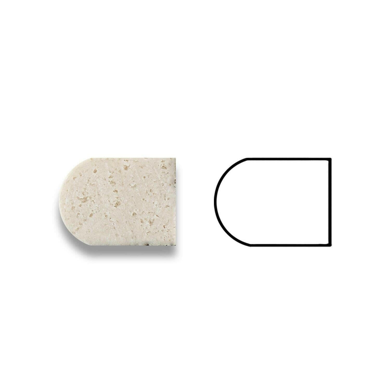 Ivory Travertine Honed 1/2x12 Pencil Liner Ivory Travertine Honed 1/2x12 Pencil Liner - American Tile Depot