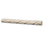 Ivory Travertine Honed 1x12 Diamond Rope Liner Ivory Travertine Honed 1x12 Diamond Rope Liner - American Tile Depot
