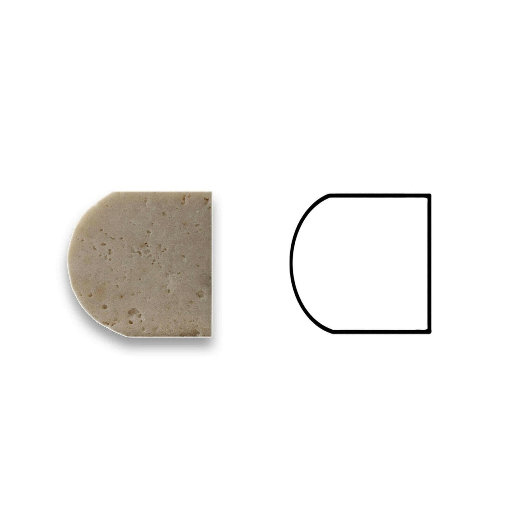 Ivory Travertine Honed 1x12 Dome Liner Ivory Travertine Honed 1x12 Dome Liner - American Tile Depot