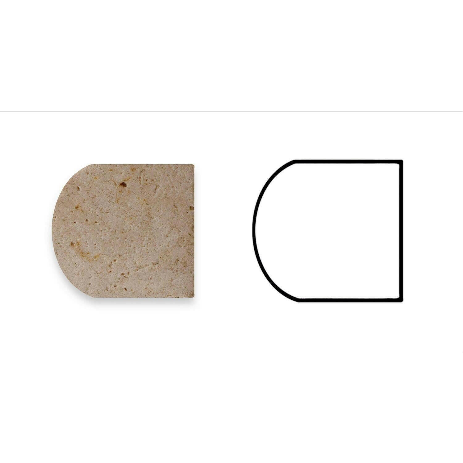 Ivory Travertine Honed 1x12 Rope Liner Ivory Travertine Honed 1x12 Rope Liner - American Tile Depot