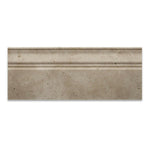 Ivory Travertine Honed 5x12 Baseboard Trim Molding Ivory Travertine Honed 5x12 Baseboard Trim Molding - American Tile Depot