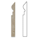 Ivory Travertine Honed 6x12 Baseboard Trim Molding Ivory Travertine Honed 6x12 Baseboard Trim Molding - American Tile Depot