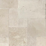 Ivory Travertine Tumbled French Pattern Tile Ivory Travertine Tumbled French Pattern Tile - American Tile Depot
