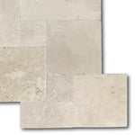 Ivory Travertine Tumbled French Pattern Tile Ivory Travertine Tumbled French Pattern Tile - American Tile Depot