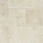 Ivory Travertine Unfilled, Brushed & Chiseled French Pattern Tile Ivory Travertine Unfilled, Brushed & Chiseled French Pattern Tile - American Tile Depot