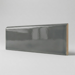 3x10 Brio Surface Dark Gray Ceramic Bullnose Tile - American Tile Depot