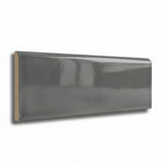3x10 Brio Surface Dark Gray Ceramic Bullnose Tile 3x10 Brio Surface Dark Gray Ceramic Bullnose Tile - American Tile Depot
