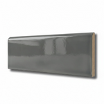 3x10 Brio Surface Dark Gray Ceramic Bullnose Tile - American Tile Depot